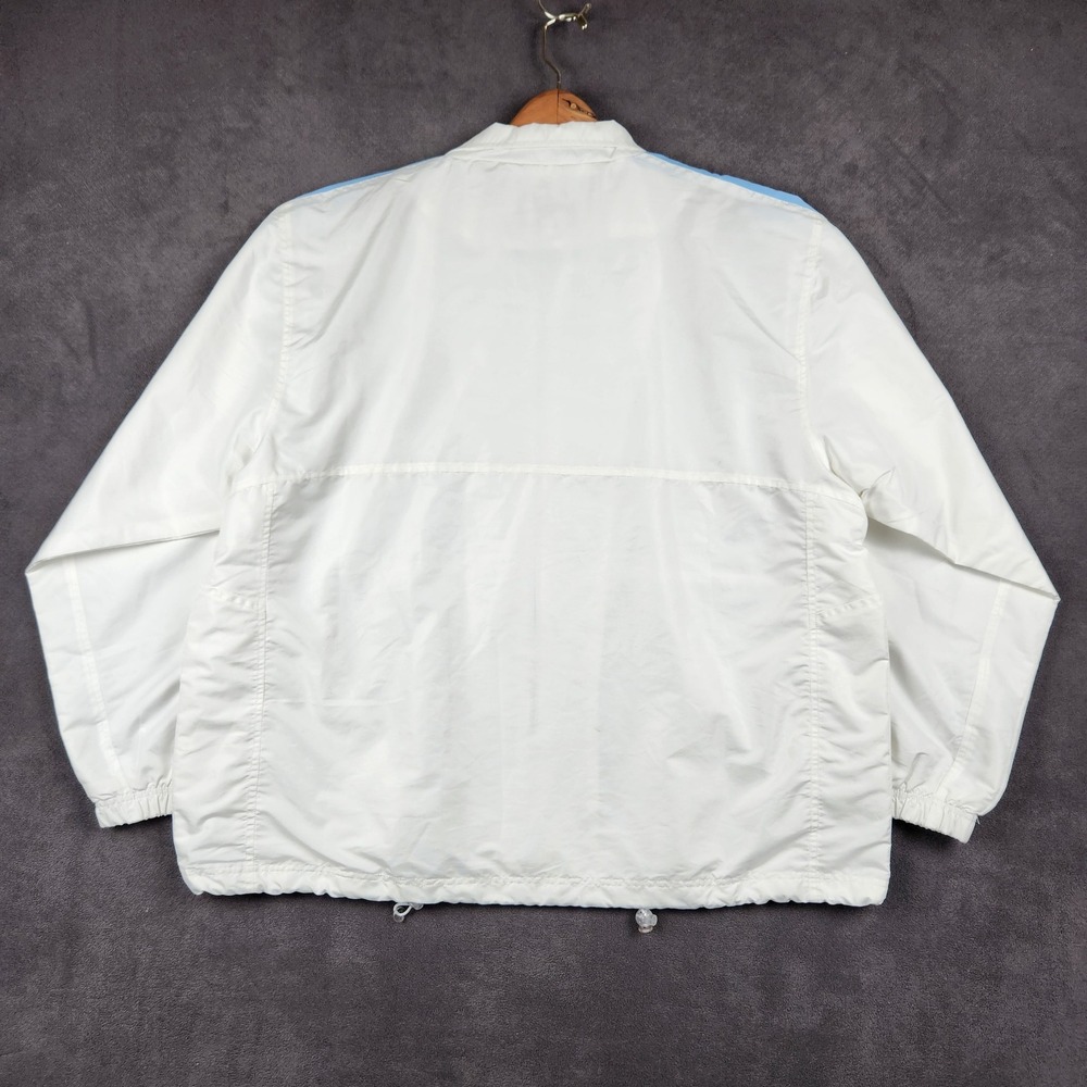 Vintage Steve‎ Barrys Athletic Dept Windbreaker Mens XXXL White Blue Zip Up - Picture 2 of 10